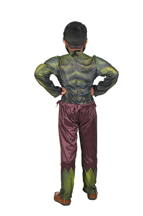 BookMyCostume The Green Smasher Superhero Kids Fancy Dress Costume - Muscle Look - Imported